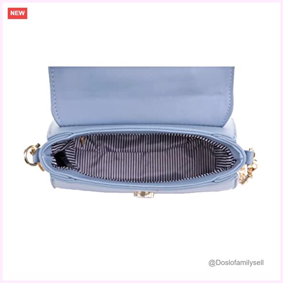 Mini Vegan Leather Crossbody Bag with Detachable Chain Strap - Picture 5 of 7